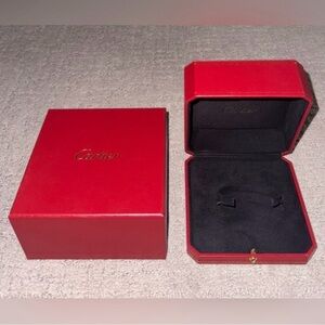 Cartier Red Jewelry Bracelet Case & Box Set